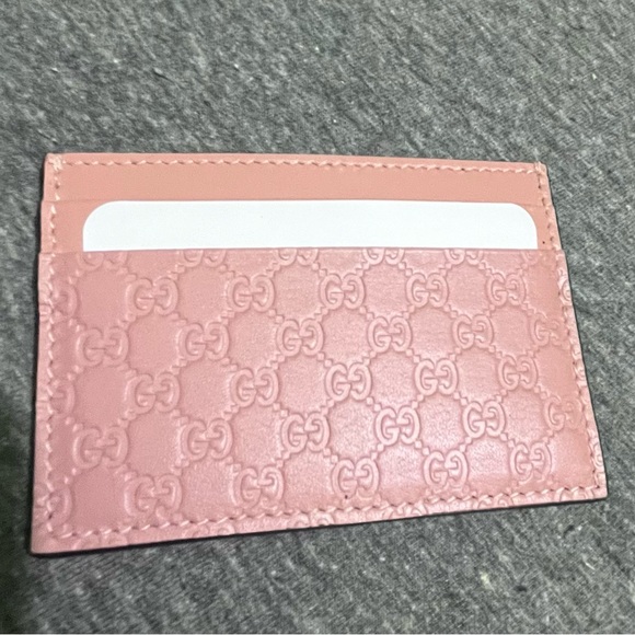 GUCCI Microguccissima Card Holder Soft Pink - Picture 1 of 6